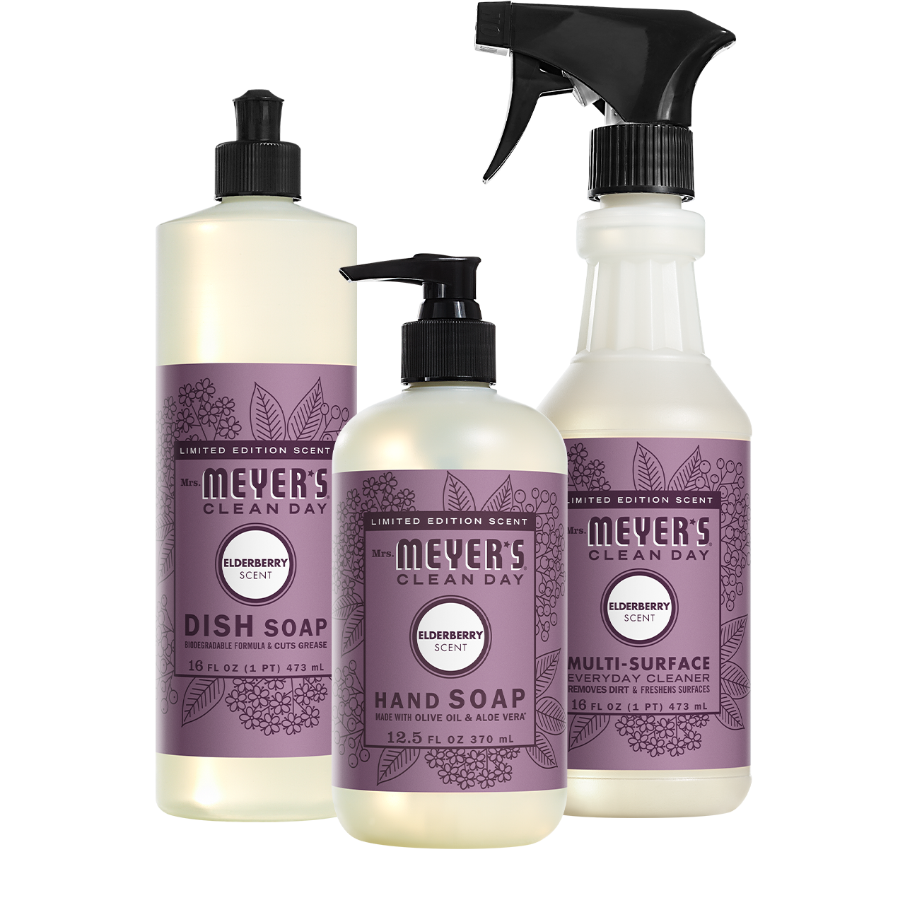 Mrs. Meyer's Clean Day Elderberry Kitchen Basics Starter Set