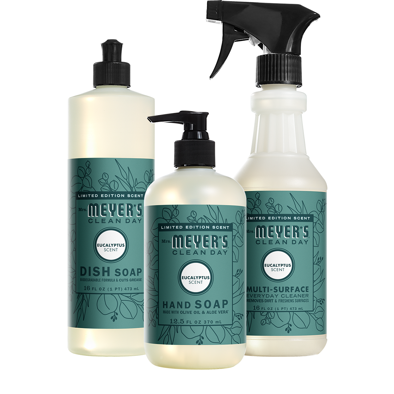 Mrs. Meyer's Clean Day Eucalyptus Kitchen Basics Starter Set