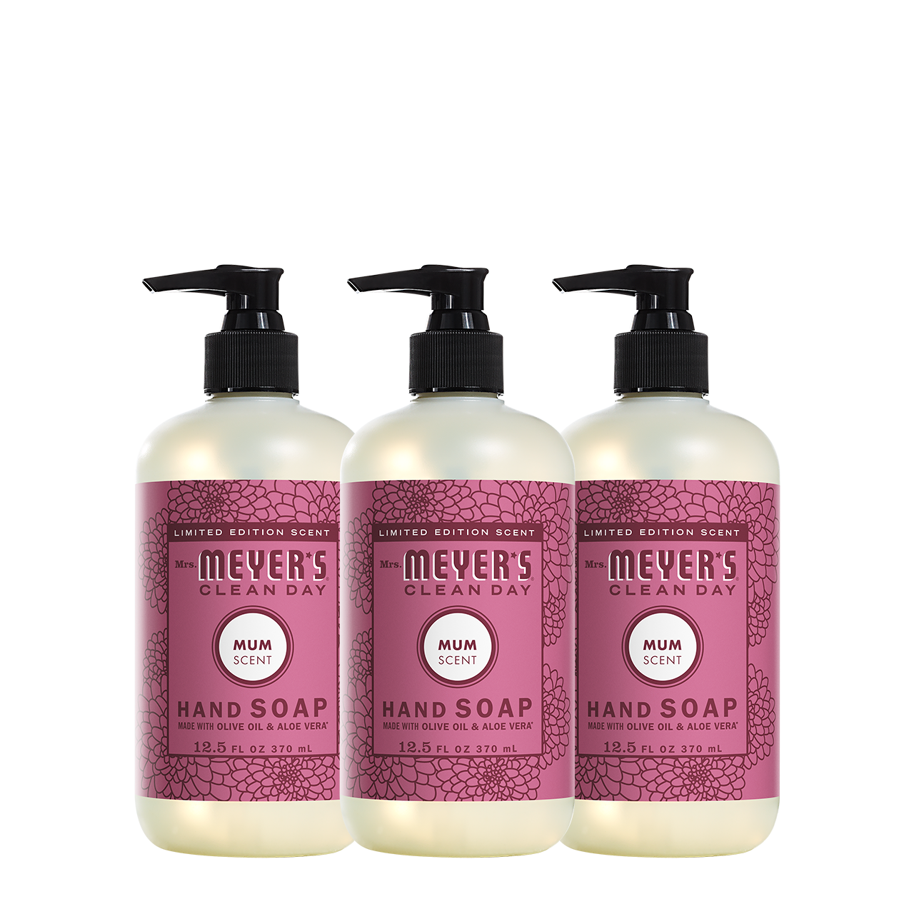Mrs. Meyer's Clean Day Mum Liquid Hand Soap Bundle, 3-Count