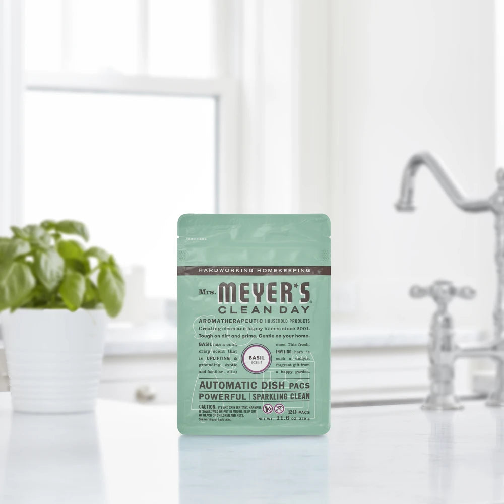 Mrs. Meyer's Clean Day Basil Automatic Dish Packs Home Care