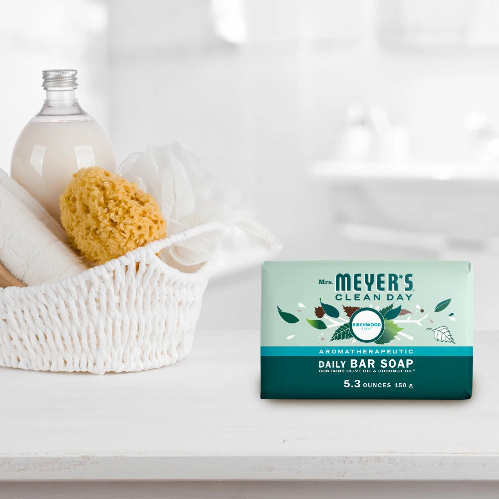 Mrs. Meyer's Clean Day Birchwood Daily Bar Soap Home Essential