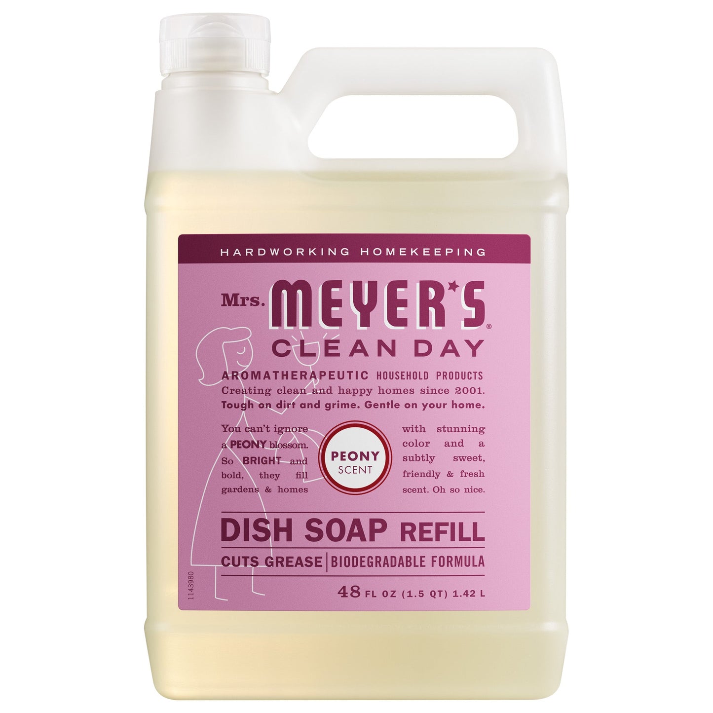 Mrs. Meyer's Clean Day Peony Dish Soap Refill Home Essential