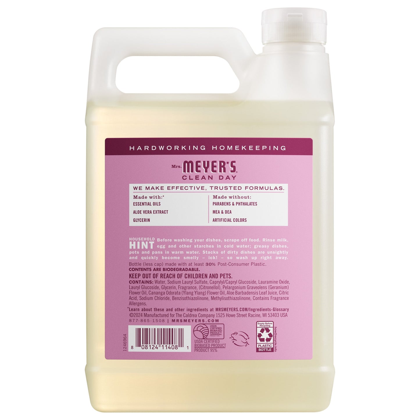 Mrs. Meyer's Clean Day Peony Dish Soap Refill Home Essential
