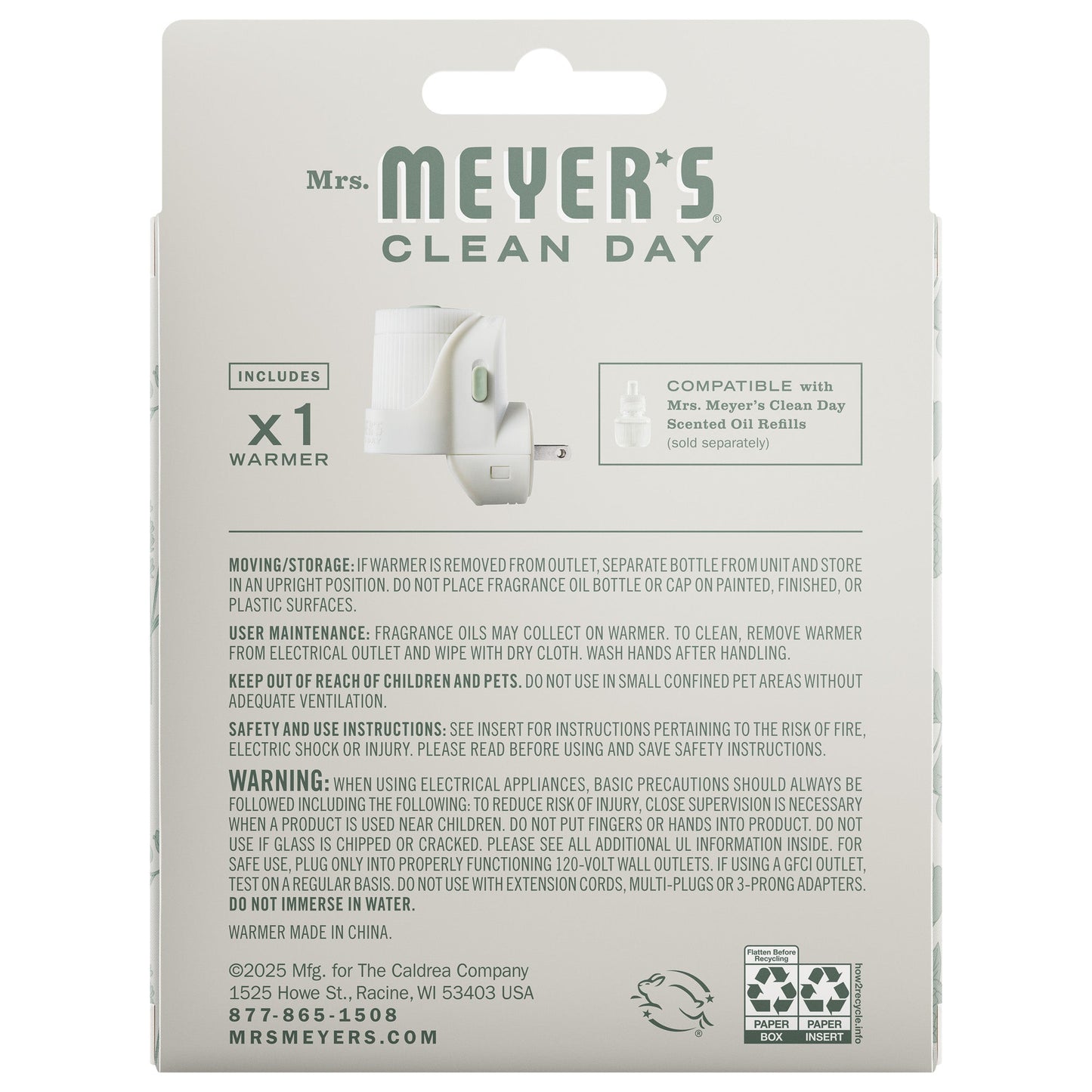 Mrs. Meyer's Clean Day Plug-In Oil Warmer Home Care
