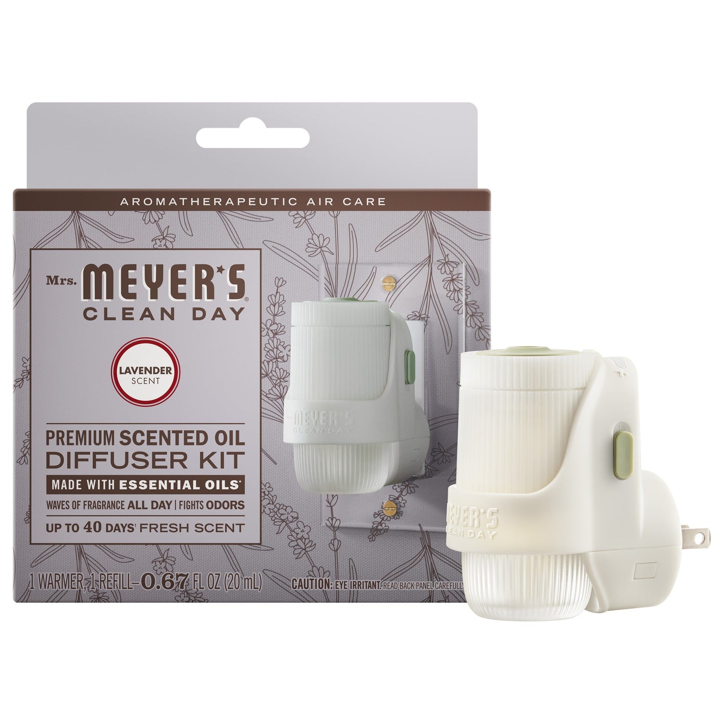 Mrs. Meyer's Clean Day Lavender Plug-In Warmer and Scented Oil Refill