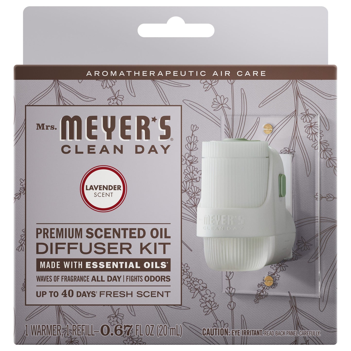 Mrs. Meyer's Clean Day Lavender Plug-In Warmer and Scented Oil Refill