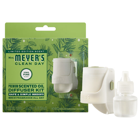Mrs. Meyer's Clean Day Iowa Pine Plug-In Warmer and Scented Oil Refill