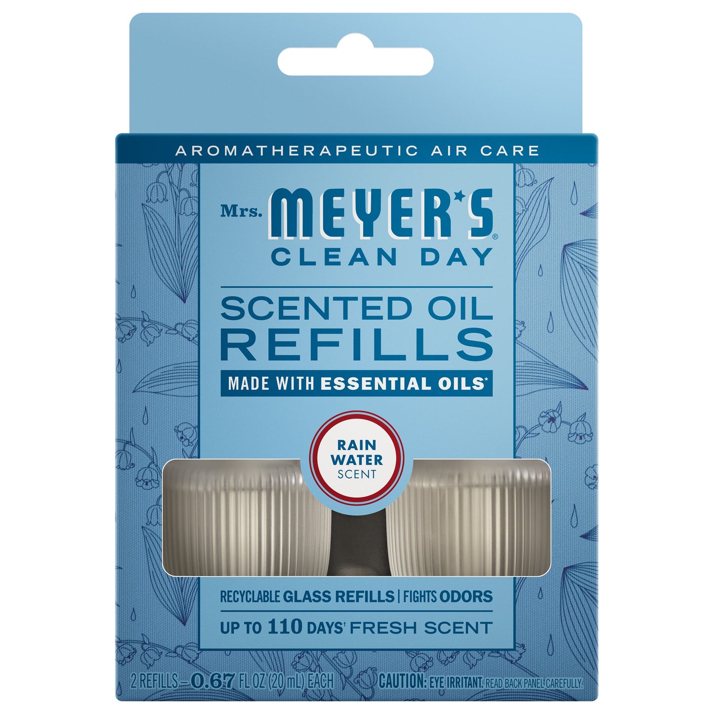 Mrs. Meyer's Clean Day Rain Water Plug-In Scented Oil Refill 2-Pack Home Essential