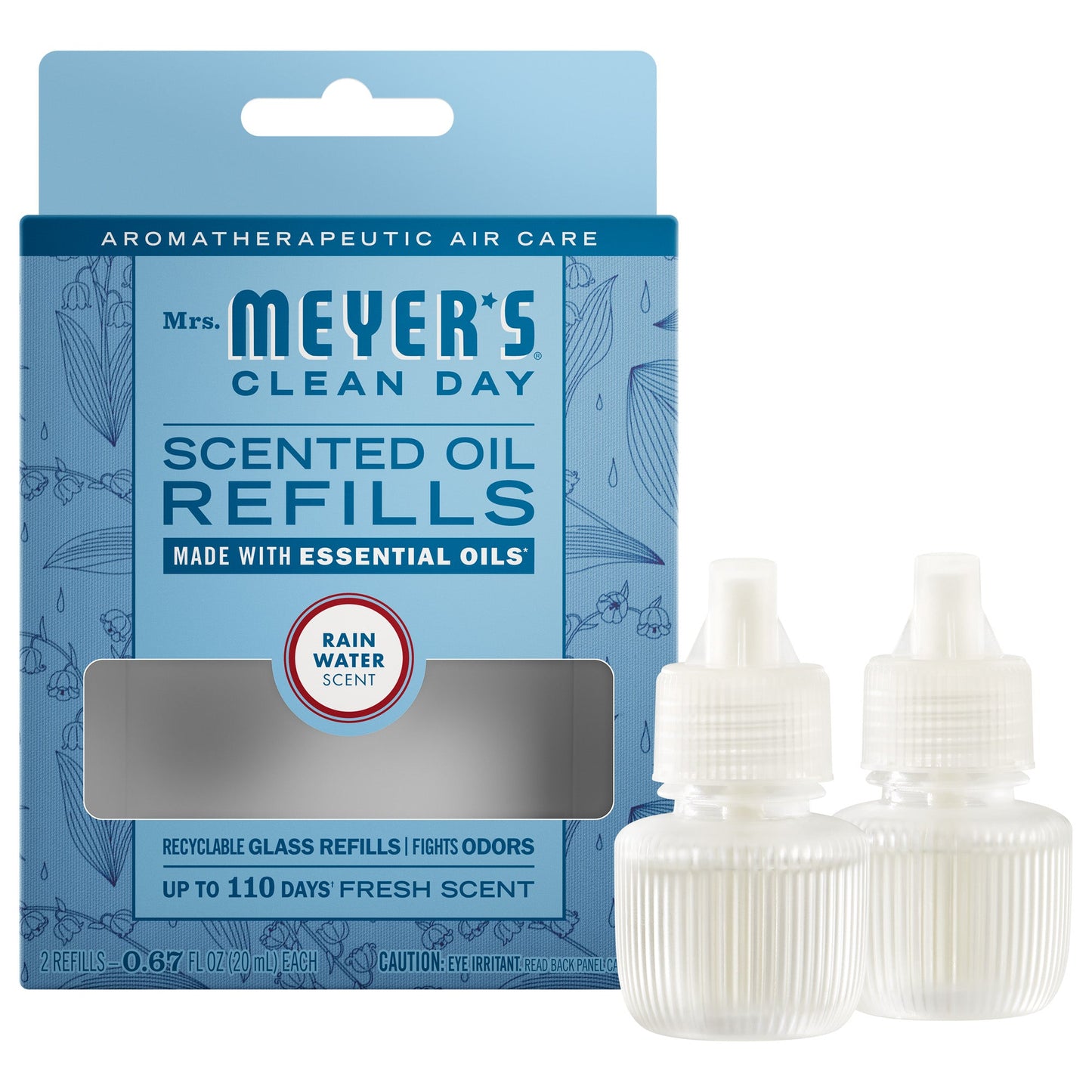 Mrs. Meyer's Clean Day Rain Water Plug-In Scented Oil Refill 2-Pack Home Essential