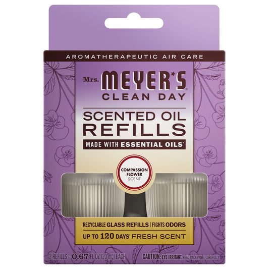Mrs. Meyer's Clean Day Compassion Flower Plug-In Scented Oil Refill 2-Pack Home Essential
