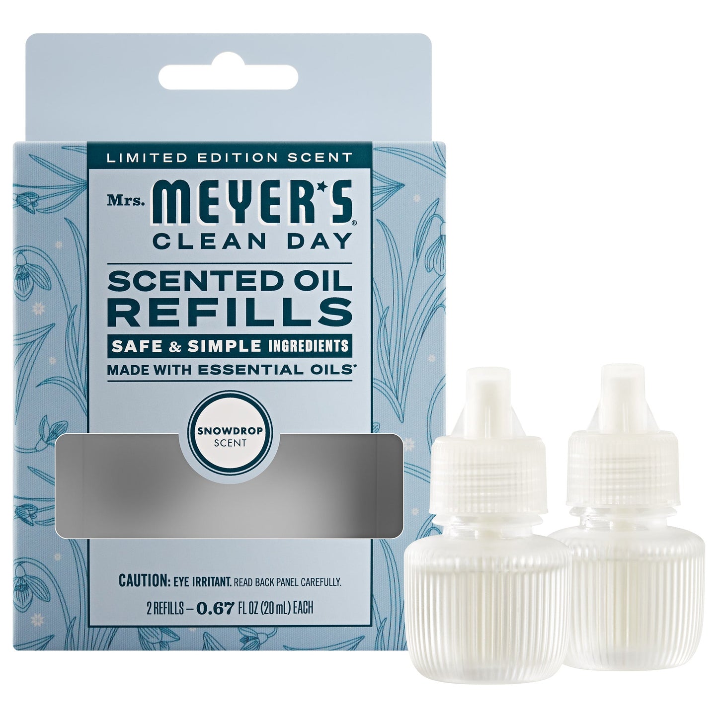 Mrs. Meyer's Clean Day Snowdrop Plug-In Scented Oil Refill 2-Pack Home Essential