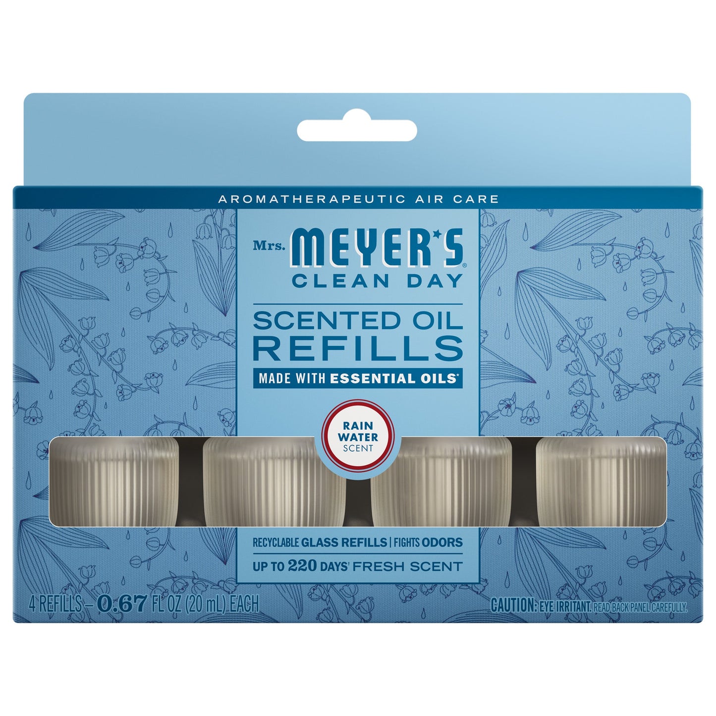 Mrs. Meyer's Clean Day Rain Water Plug-In Scented Oil Refill 4-Pack Home Essential
