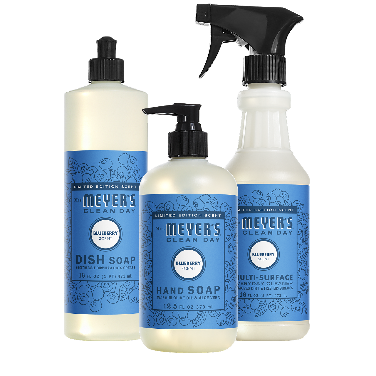 Mrs. Meyer's Clean Day Blueberry Kitchen Basics Starter Set
