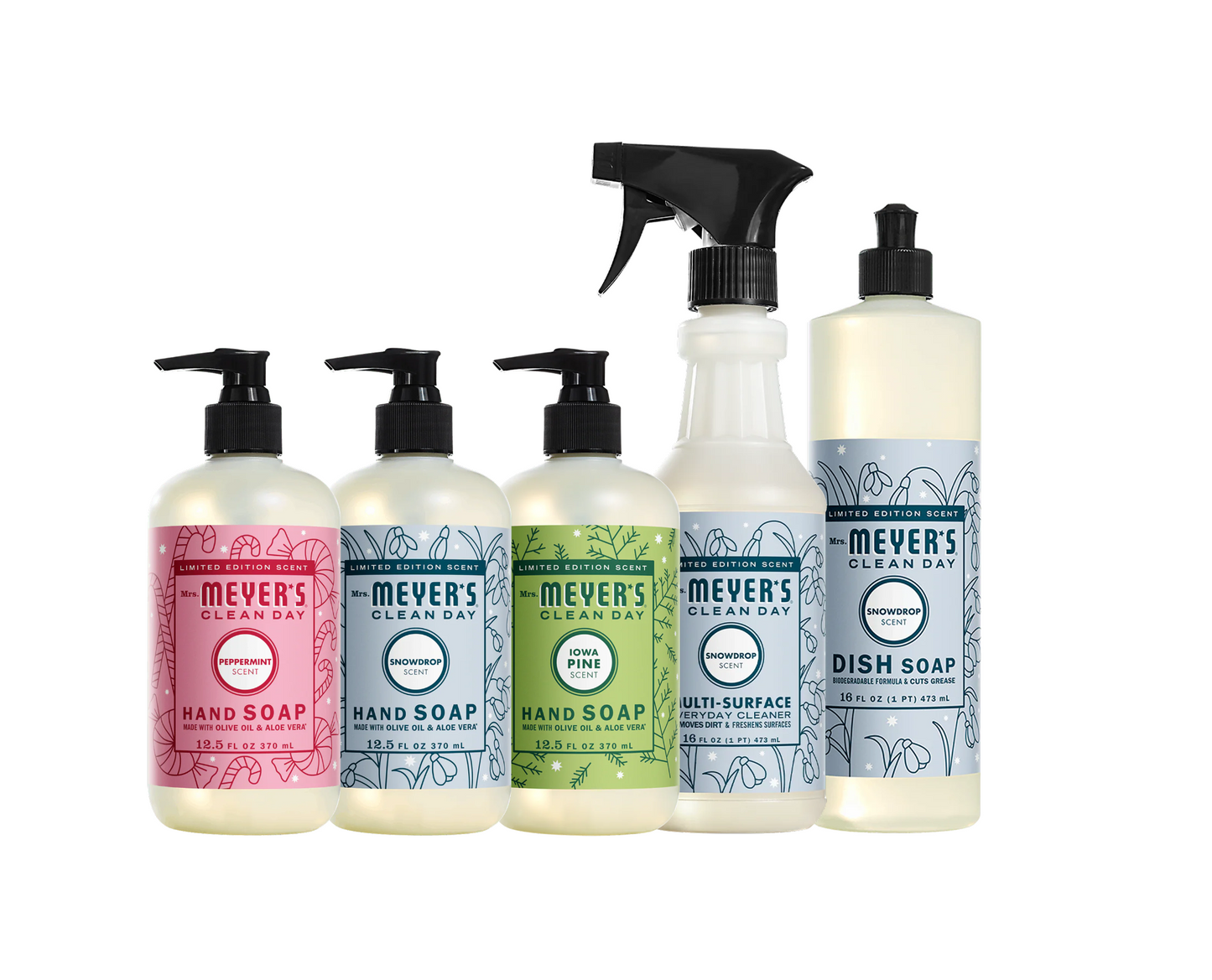 Mrs. Meyer's Clean Day Holiday Essentials 5-Count Bundle Gift-Ready