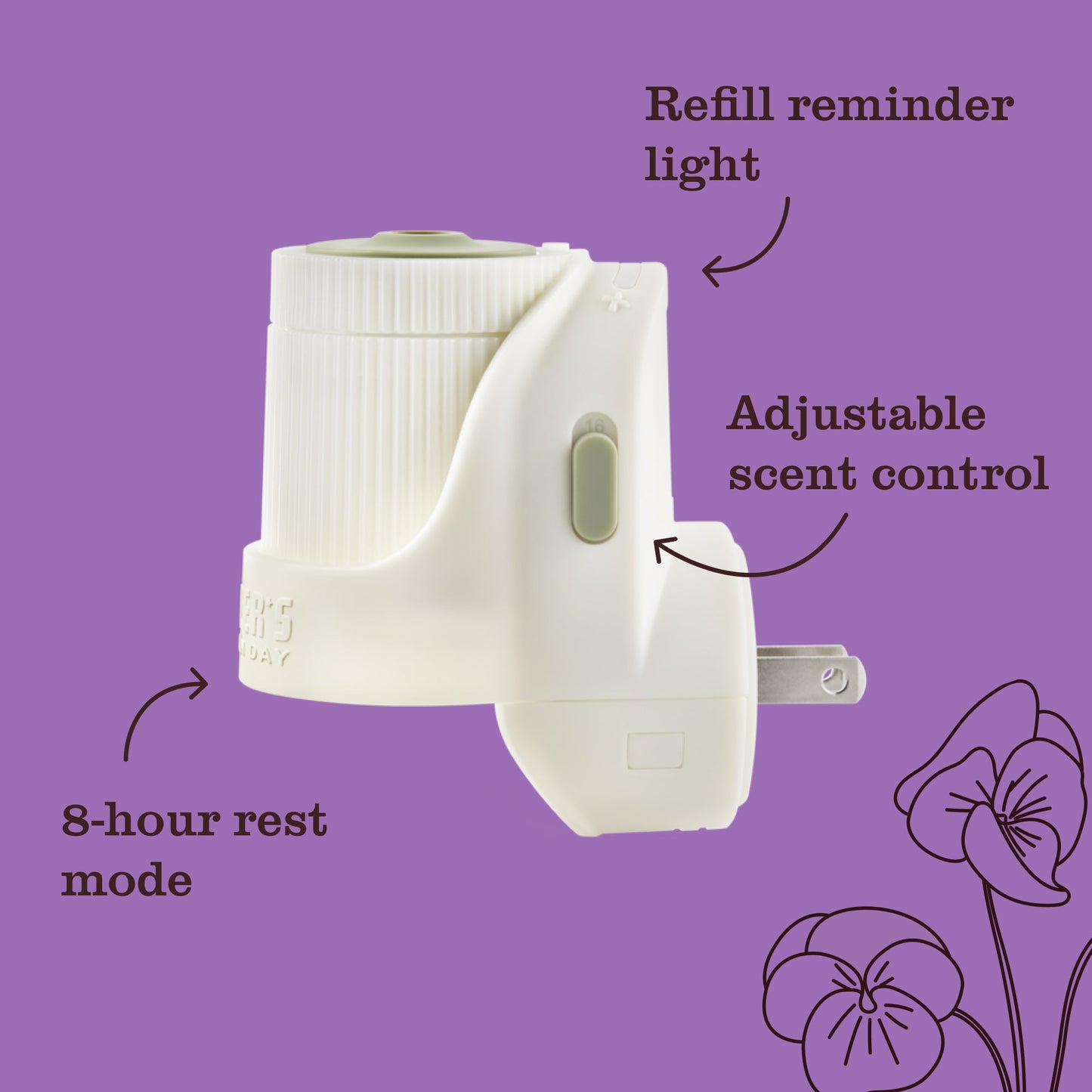 Mrs. Meyer's Clean Day Compassion Flower Plug-In Scented Oil Refill 2-Pack Home Essential