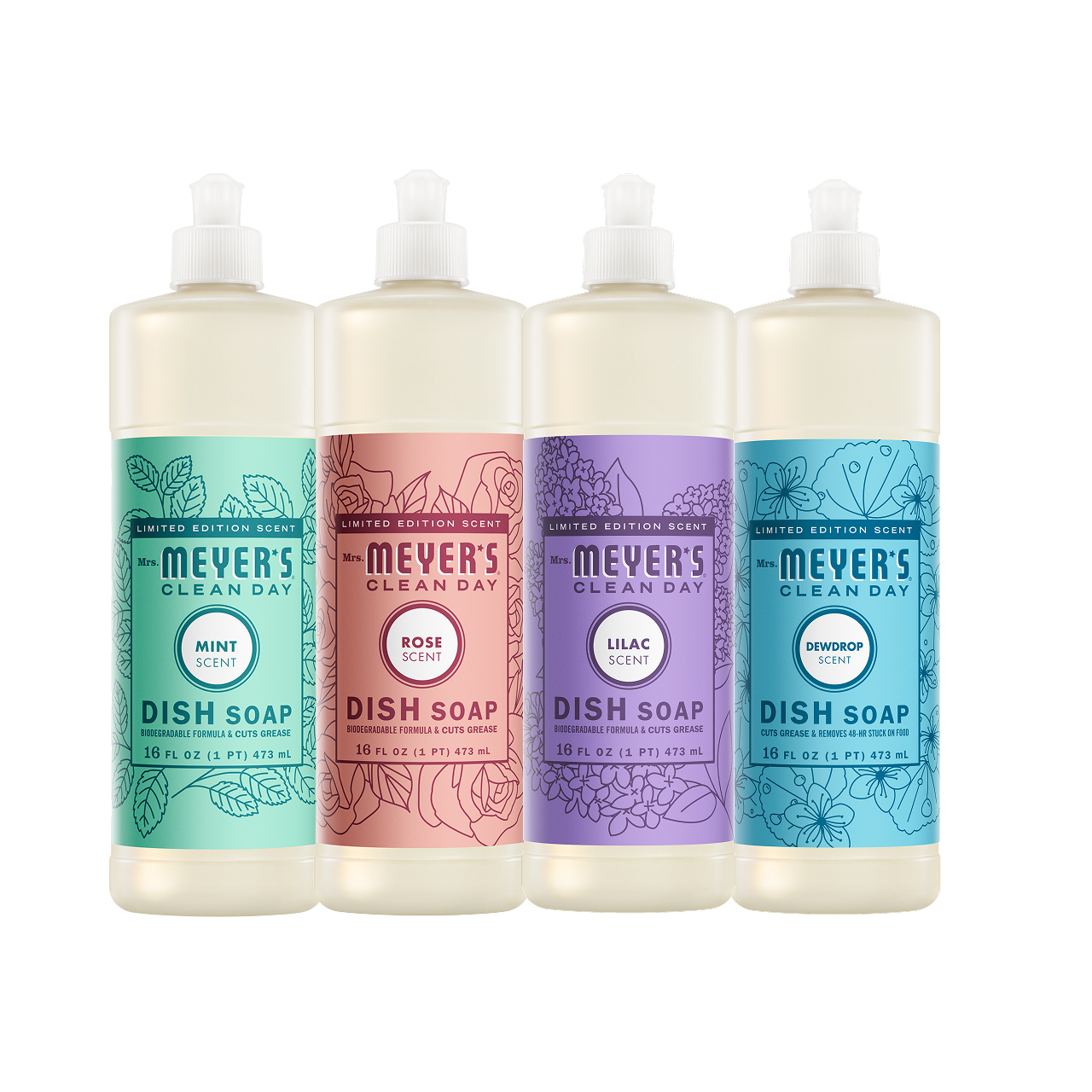 Mrs. Meyer's Clean Day Spring Seasonal Dishwashing Liquid Collection