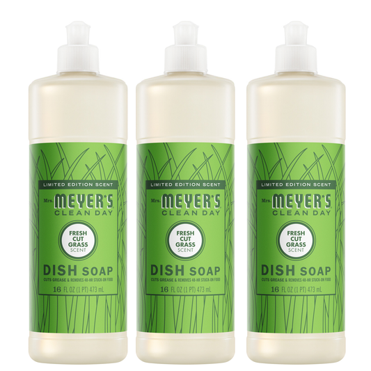 Mrs. Meyer's Clean Day Fresh Cut Grass Dish Soap Bundle, 3-Count