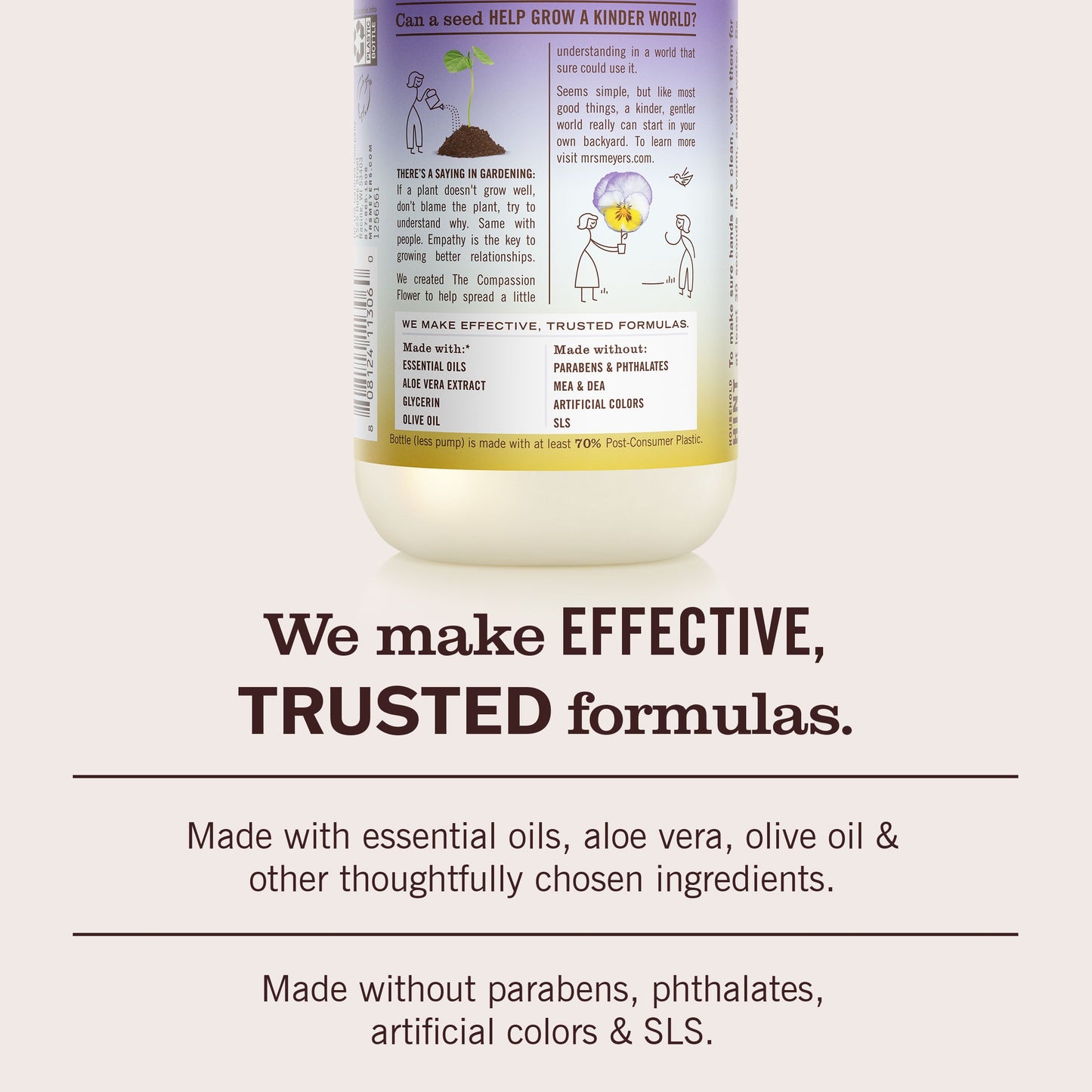Mrs. Meyer's Clean Day Compassion Flower Liquid Hand Soap Home Essential