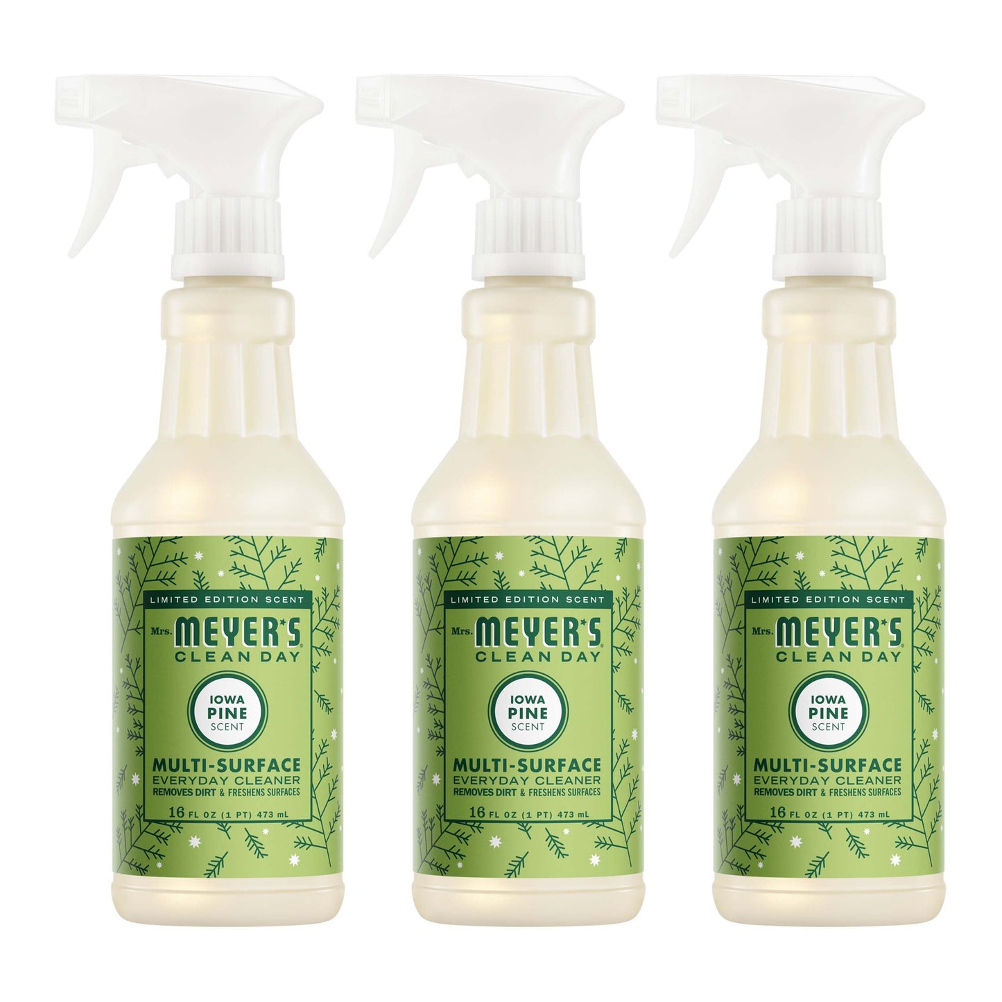 Mrs. Meyer's Clean Day Iowa Pine Multi-Surface Cleaner Bundle, 3-Count