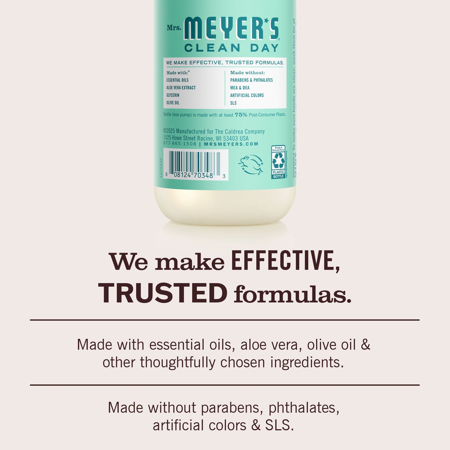 Mrs. Meyer's Clean Day Mint Liquid Hand Soap Home Essential