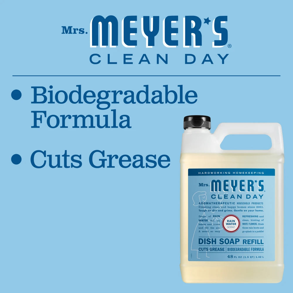 Mrs. Meyer's Clean Day Rain Water Dish Soap Refill Home Essential