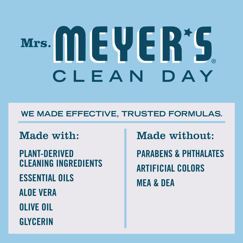 Mrs. Meyer's Clean Day Rain Water Foaming Hand Soap Concentrate Refills 2-Pack Home Essential