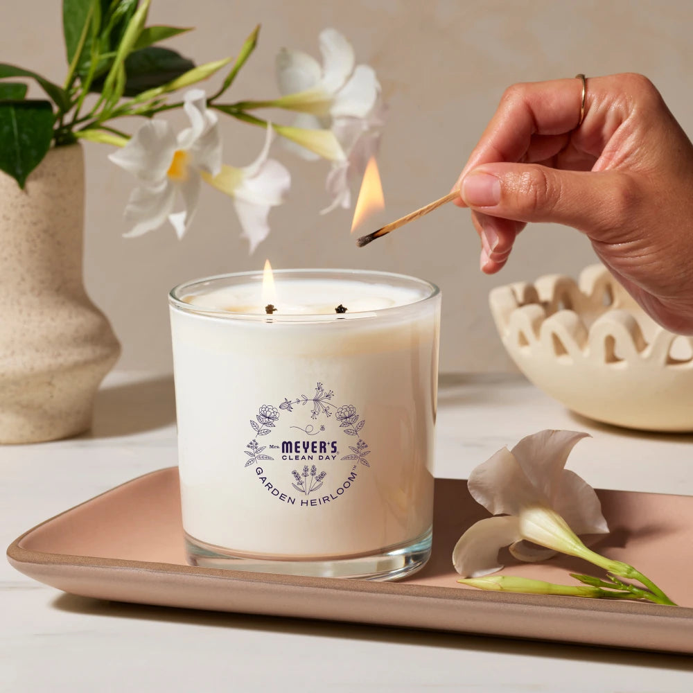 Mrs. Meyer's Clean Day Moonflower Garden Heirloom Candle Home Essential