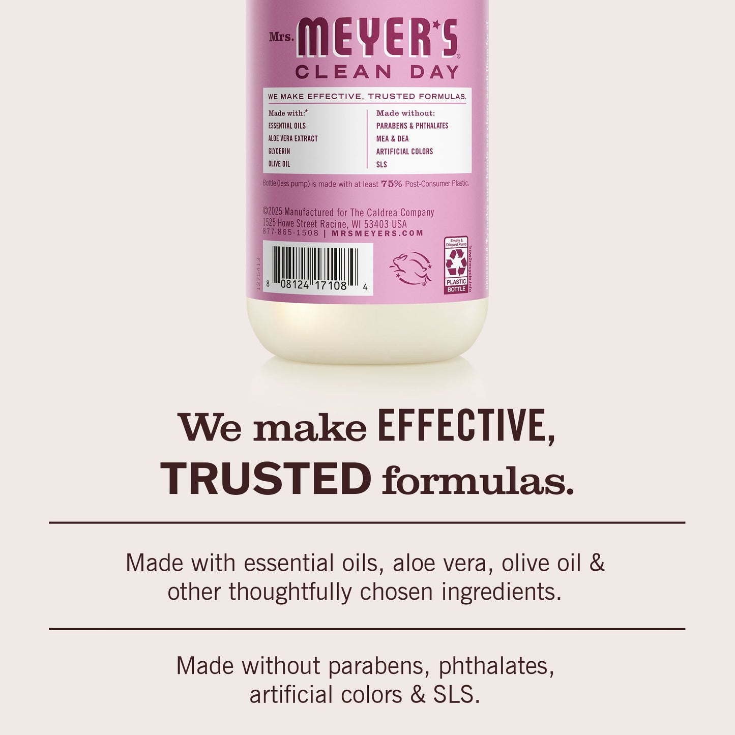Mrs. Meyer's Clean Day Peony Liquid Hand Soap Home Essential