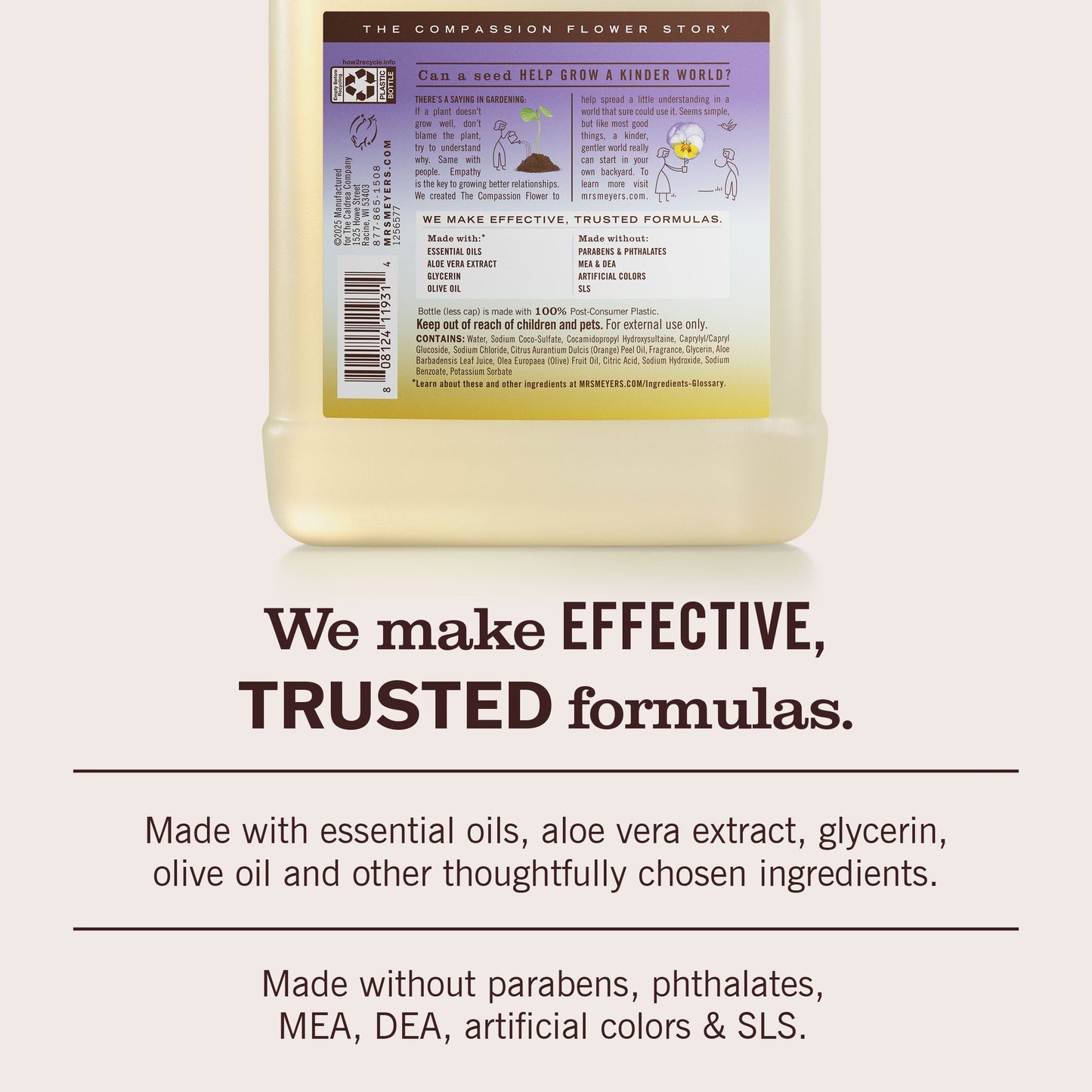 Mrs. Meyer's Clean Day Compassion Flower Liquid Hand Soap Refill Pouch