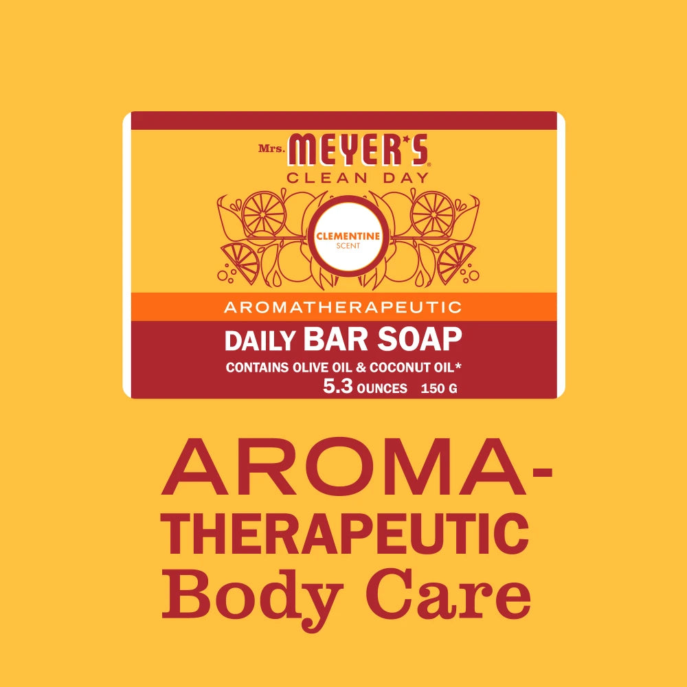 Mrs. Meyer's Clean Day Clementine Daily Bar Soap Home Essential