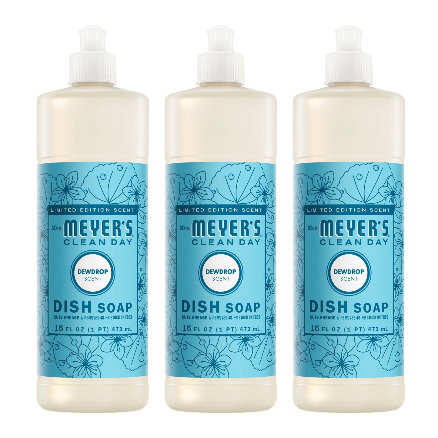 Mrs. Meyer's Clean Day Dewdrop Dish Soap Bundle, 3-Count