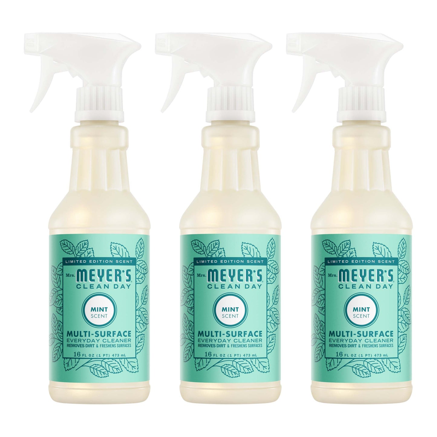 Mrs. Meyer's Clean Day Mint Multi-Surface Cleaner Bundle, 3-Count