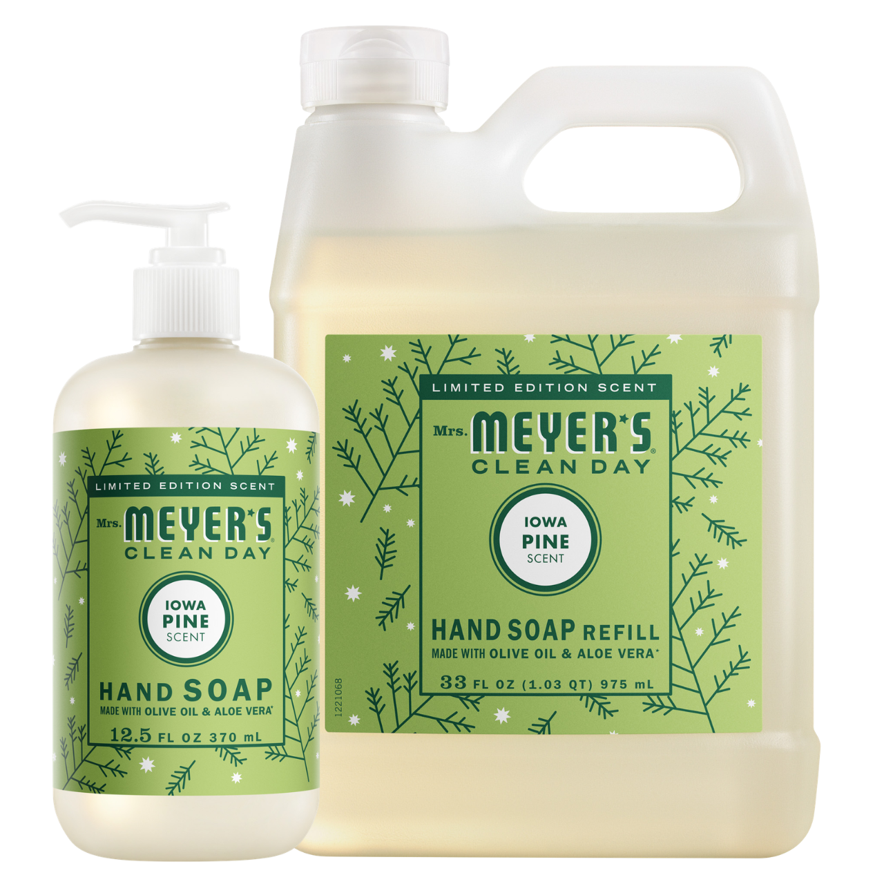 Mrs. Meyer's Clean Day Iowa Pine Liquid Hand Soap & Refill Set Gift-Ready