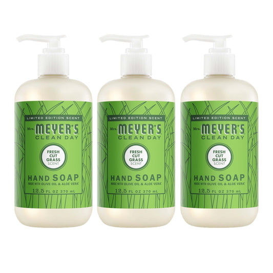 Mrs. Meyer's Clean Day Fresh Cut Grass Liquid Hand Soap Bundle, 3-Count