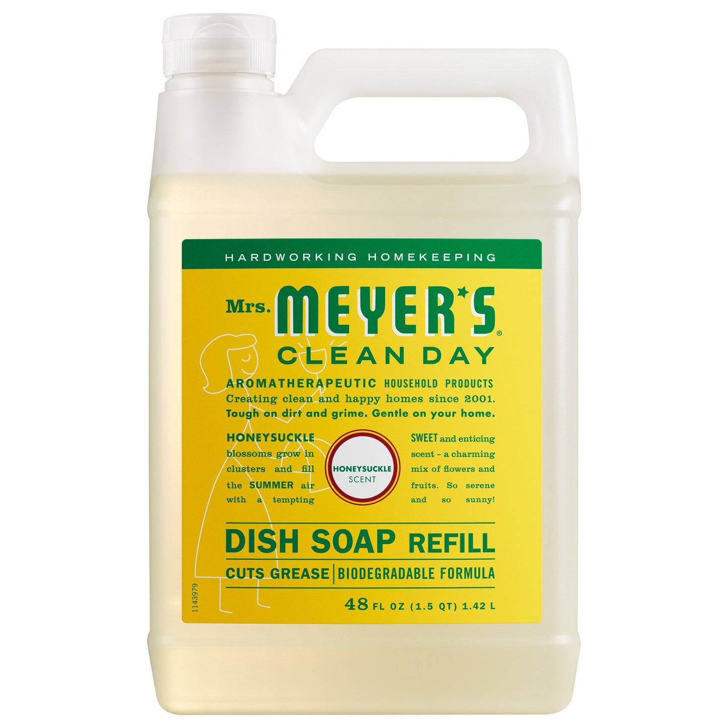 Mrs. Meyer's Clean Day Honeysuckle Dish Soap Refill Home Essential