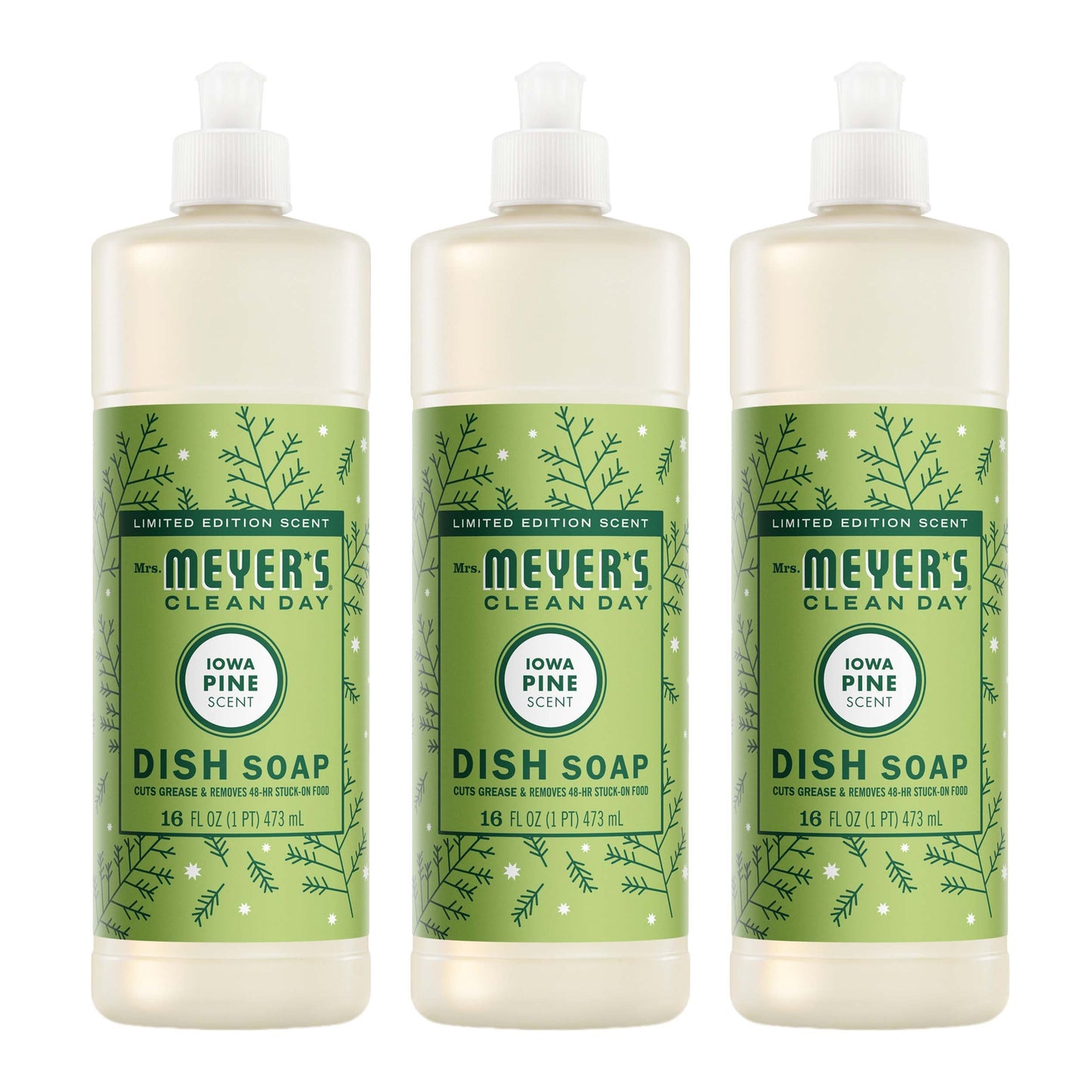 Mrs. Meyer's Clean Day Iowa Pine Dish Soap Bundle, 3-Count