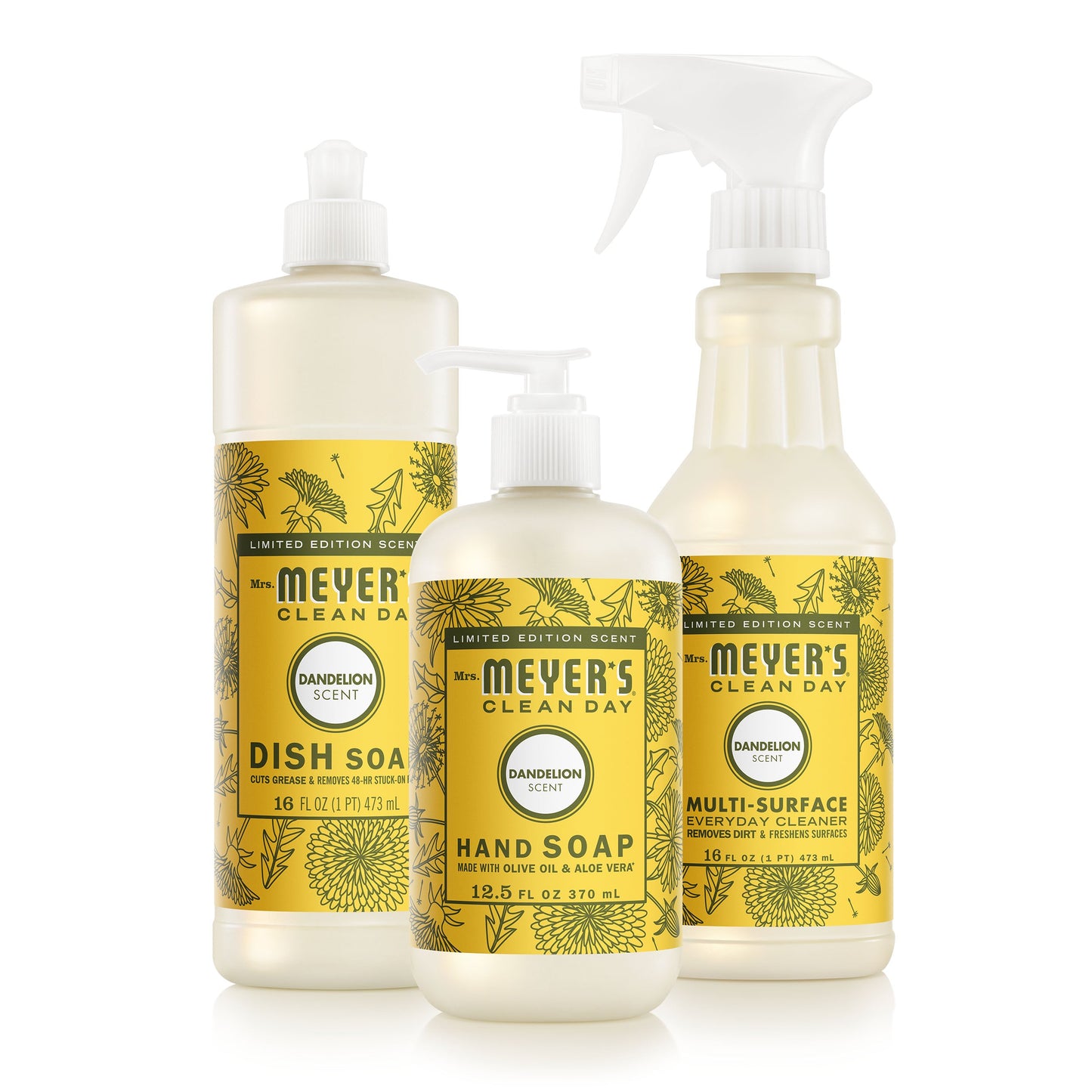 Mrs. Meyer's Clean Day Dandelion Kitchen Basics Starter Set