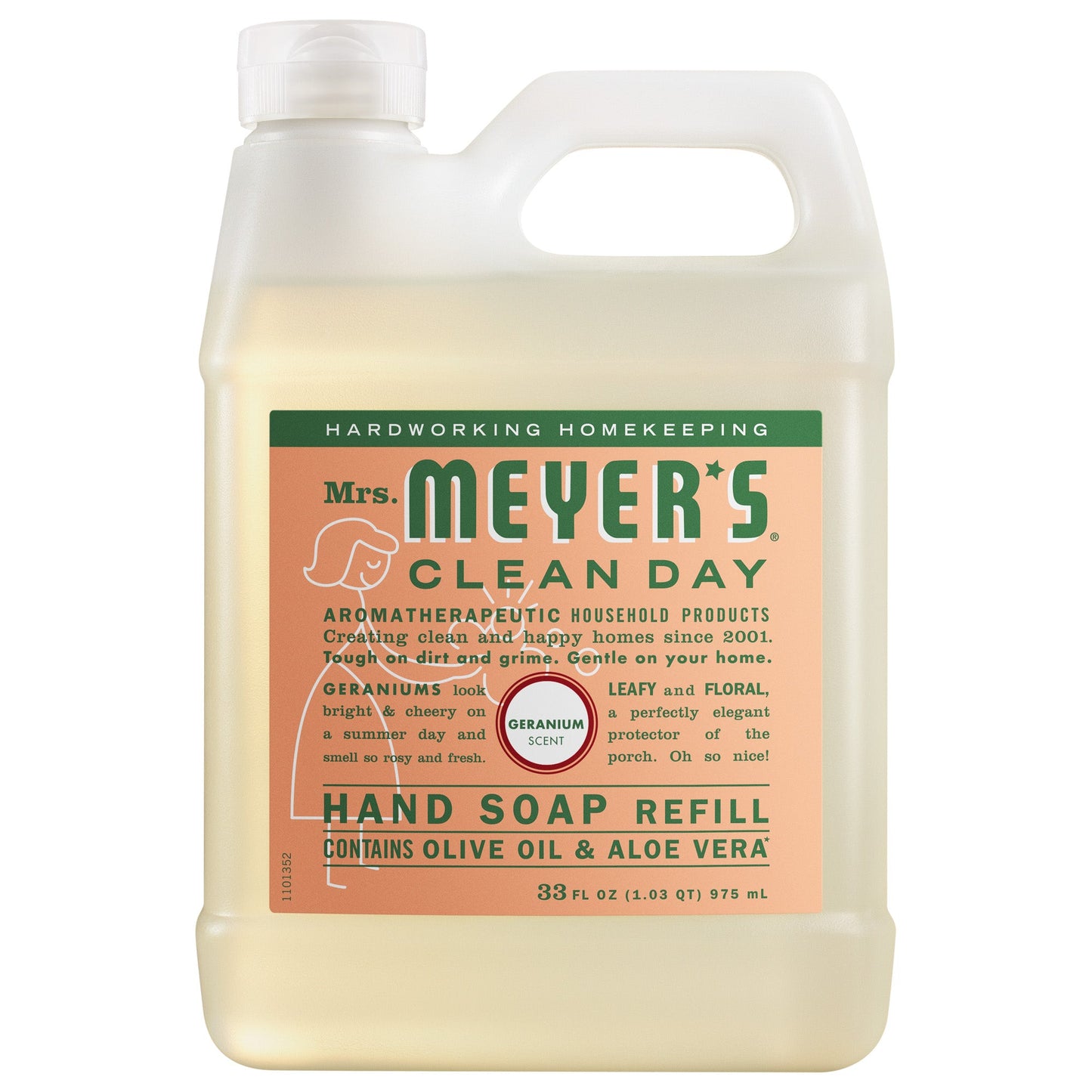 Mrs. Meyer's Clean Day Geranium Liquid Hand Soap Refill Pouch