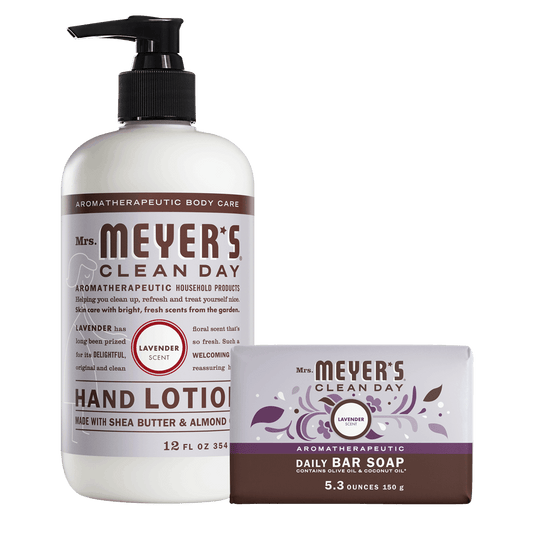 Mrs. Meyer's Clean Day Lavender Bar Soap & Hand Lotion Set Gift-Ready