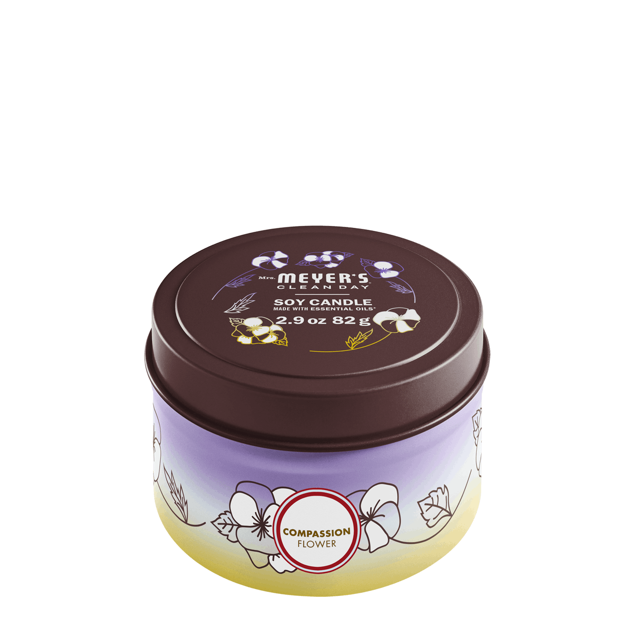 Mrs. Meyer's Clean Day Compassion Flower Scented Tin Candle