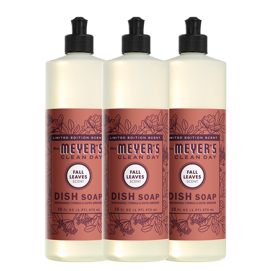 Mrs. Meyer's Clean Day Fall Leaves Dish Soap Bundle, 3-Count