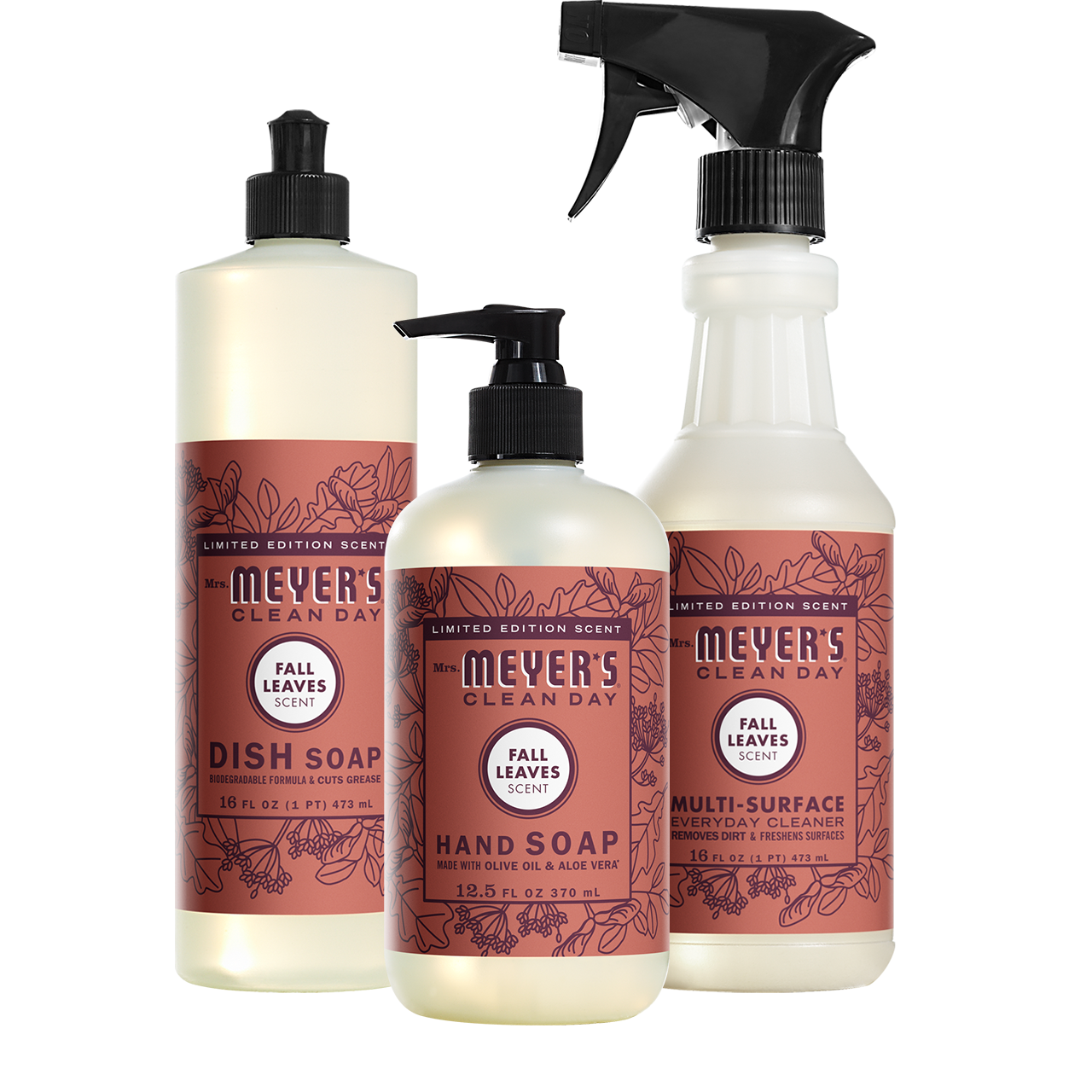 Mrs. Meyer's Clean Day Fall Leaves Kitchen Basics Starter Set
