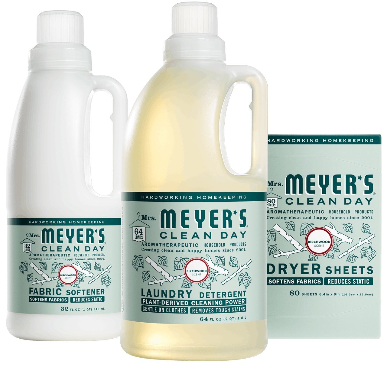 Mrs. Meyer's Clean Day Birchwood Laundry Set Gift-Ready