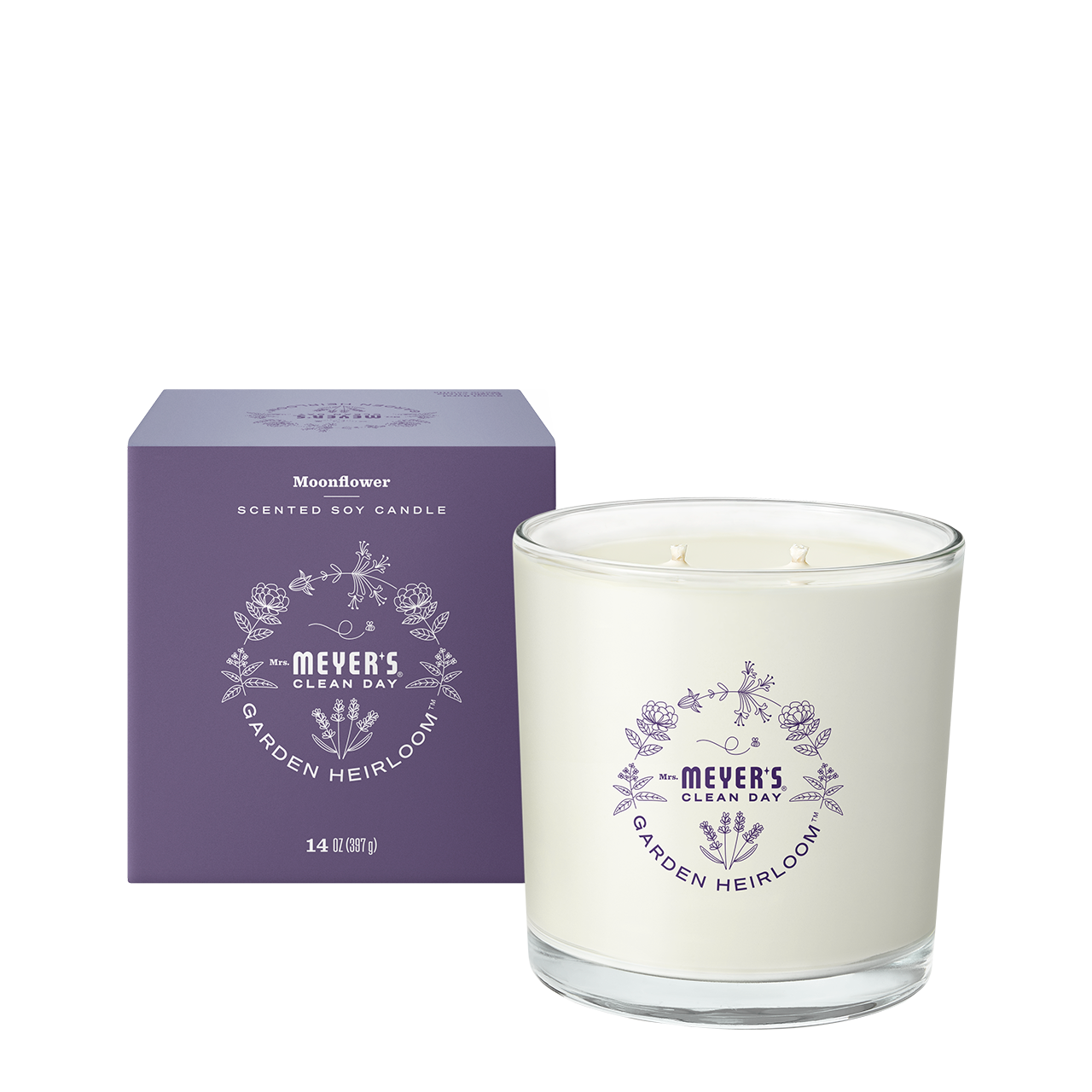 Mrs. Meyer's Clean Day Moonflower Garden Heirloom Candle Home Essential