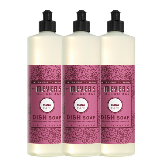 Mrs. Meyer's Clean Day Mum Dish Soap Bundle, 3-Count