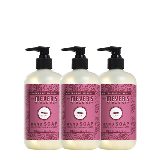 Mrs. Meyer's Clean Day Mum Liquid Hand Soap Bundle, 3-Count