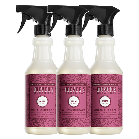 Mrs. Meyer's Clean Day Mum Multi-Surface Cleaner Bundle, 3-Count