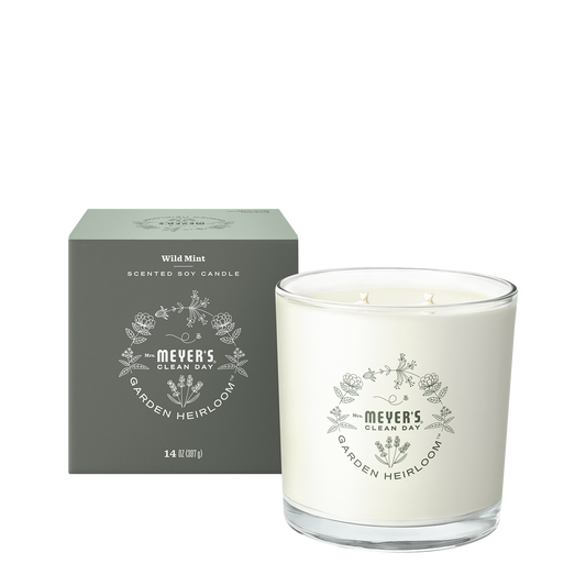 Mrs. Meyer's Clean Day Wild Mint Garden Heirloom Candle Home Essential