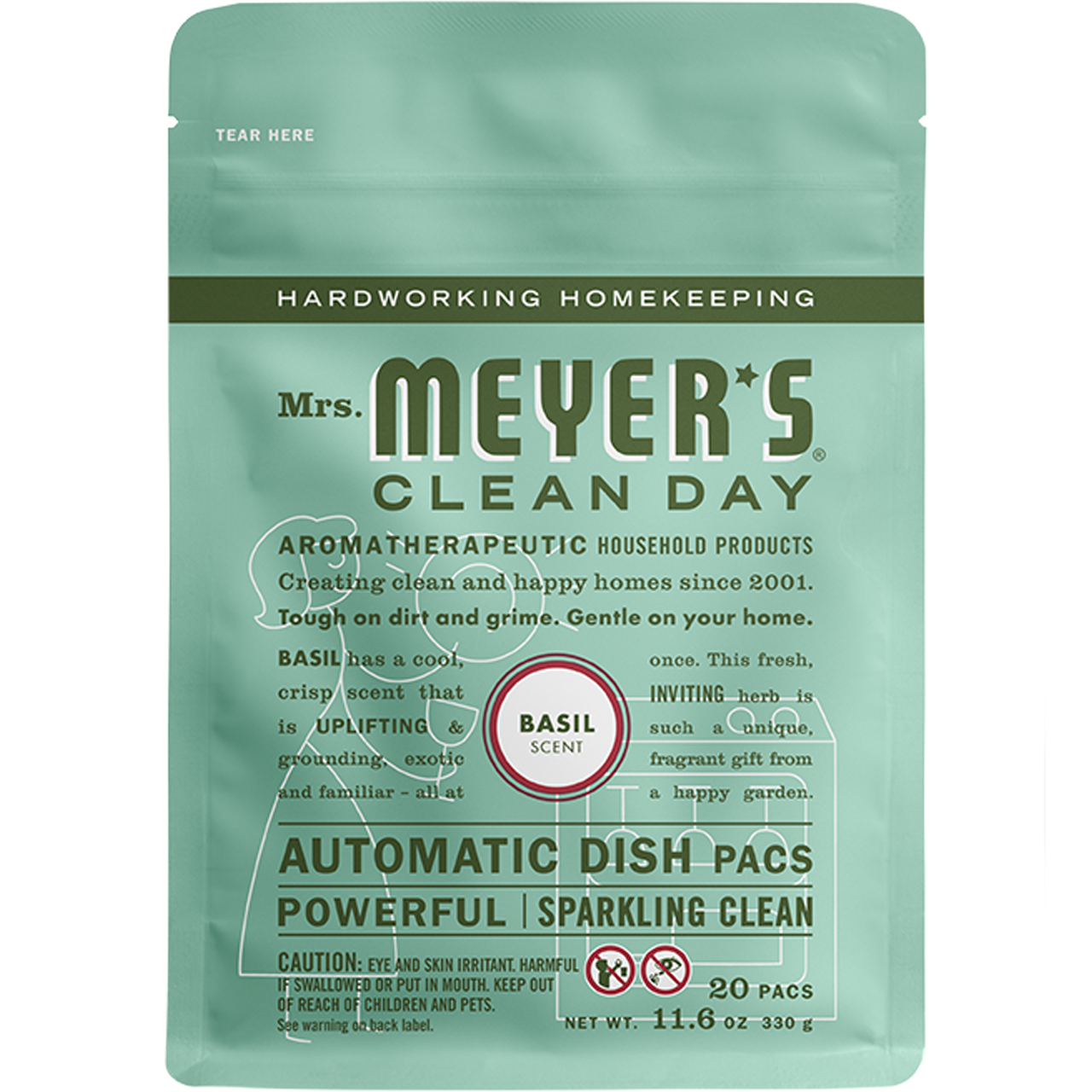 Mrs. Meyer's Clean Day Basil Automatic Dish Packs Home Care