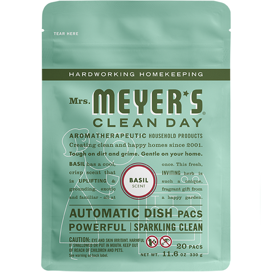 Mrs. Meyer's Clean Day Basil Automatic Dish Packs Home Care